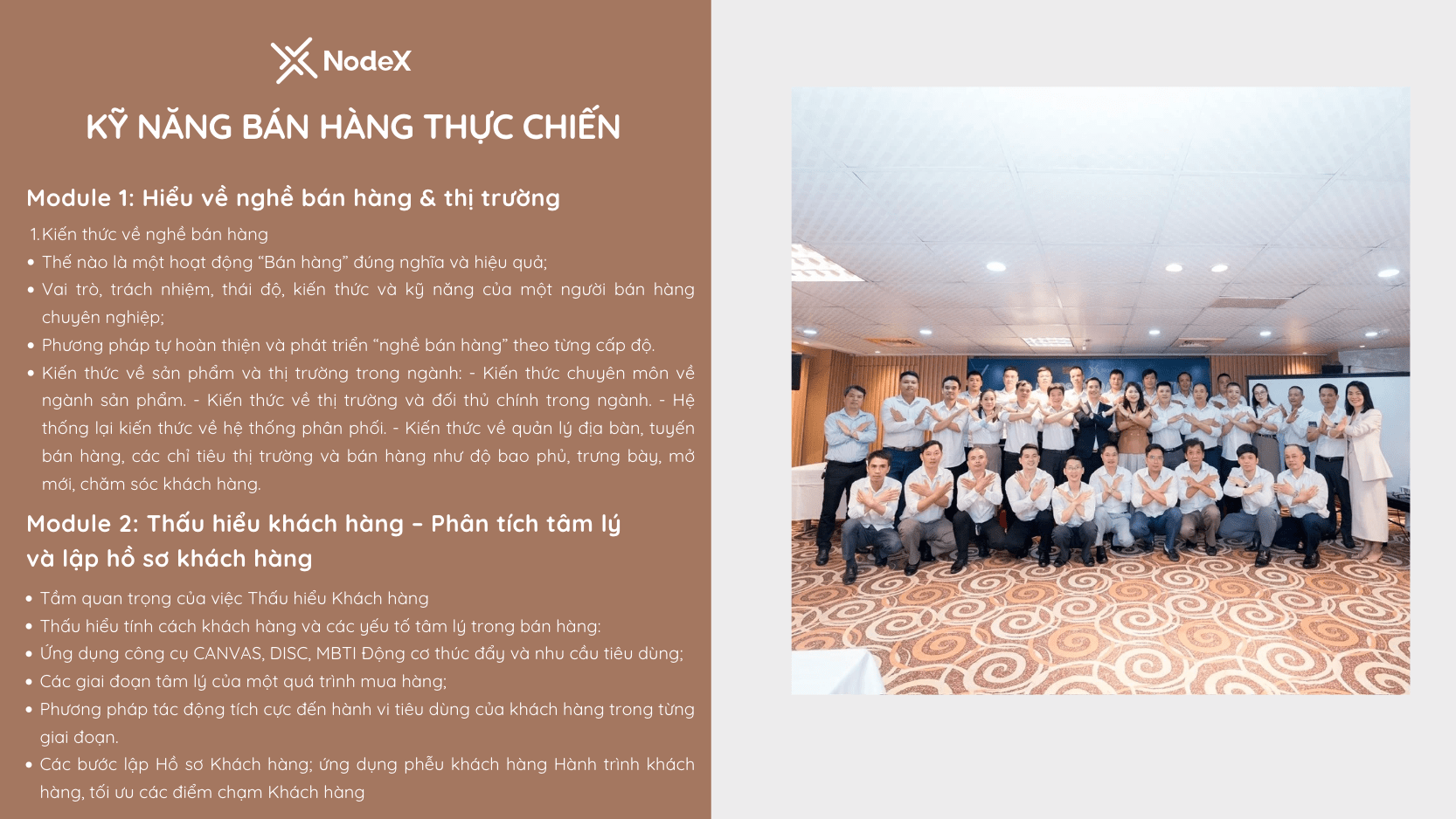 NodeX_Các khoá đào tạo Bán hàng