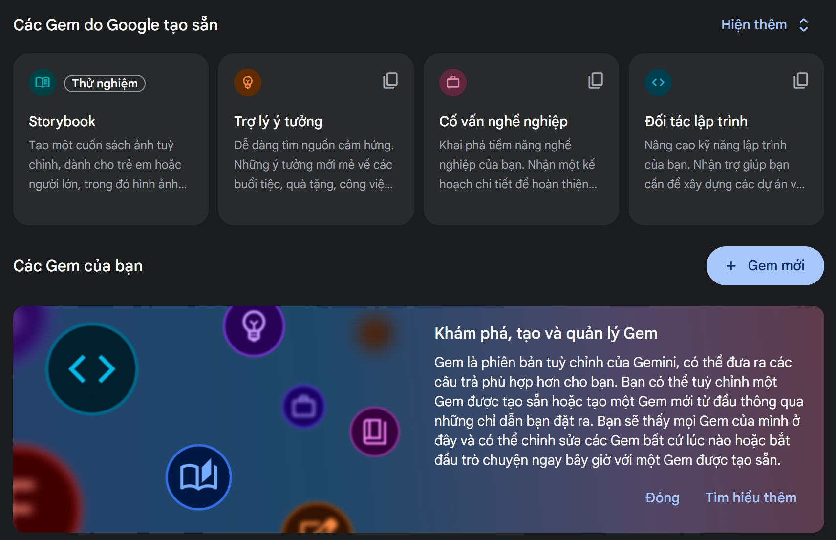 Cách sử dụng Gemini Storybook